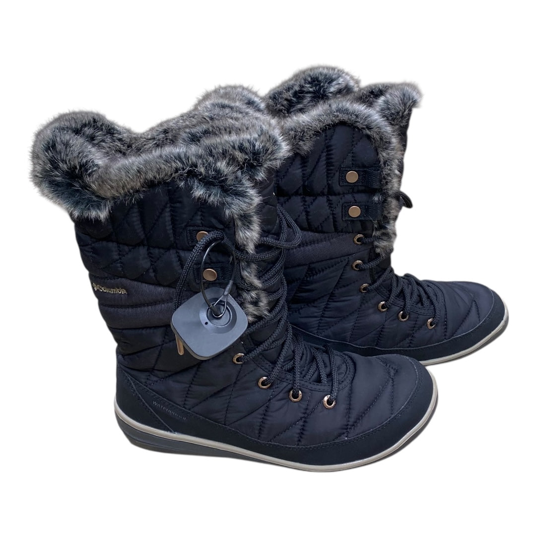 Boots Snow By Columbia In Black, Size:8.5