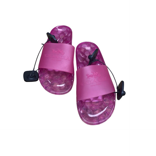 Sandals Designer By Coach In Pink, Size:9