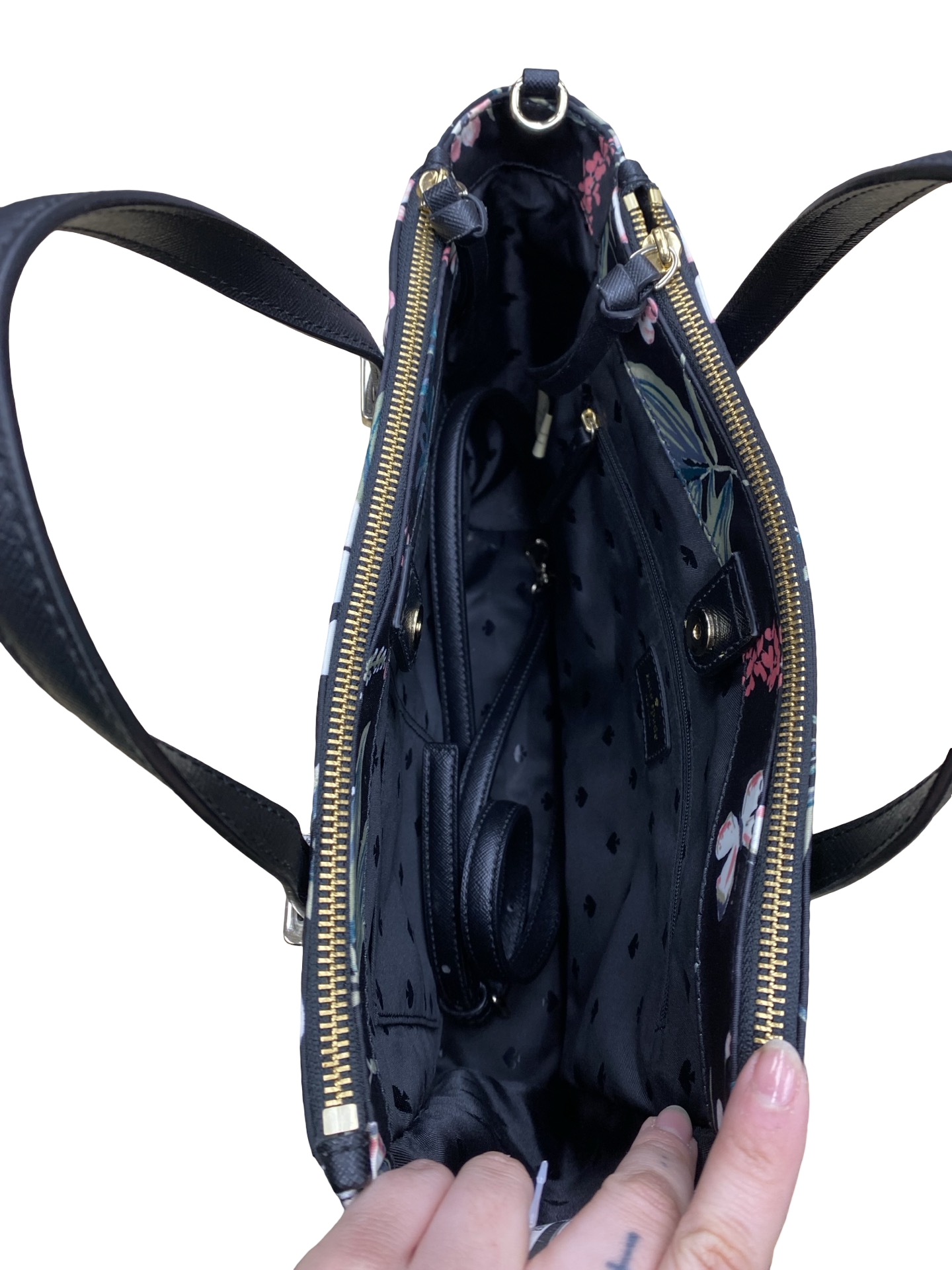 Handbag Designer By Kate Spade In Floral Print, Size:Medium