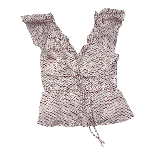 Top Sleeveless By J. Crew In Red & White, Size:M