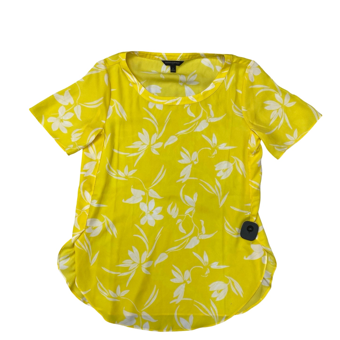 Top Ss By Banana Republic In White & Yellow, Size:S
