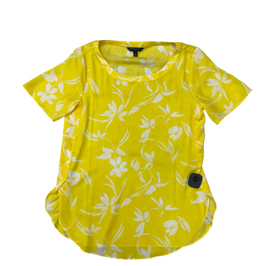 Top Ss By Banana Republic In White & Yellow, Size:S