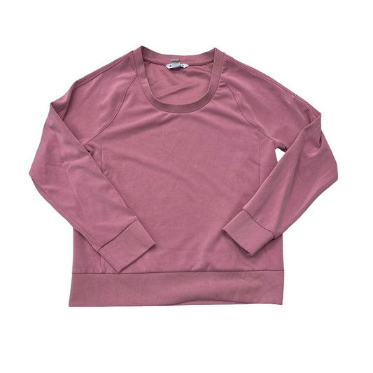 Athletic Top Ls Crewneck By Athleta In Pink, Size:S