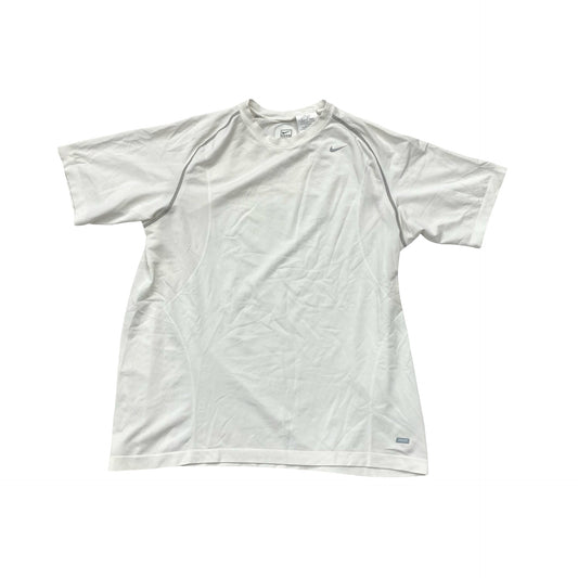 Athletic Top Ss By Nike In White, Size:L