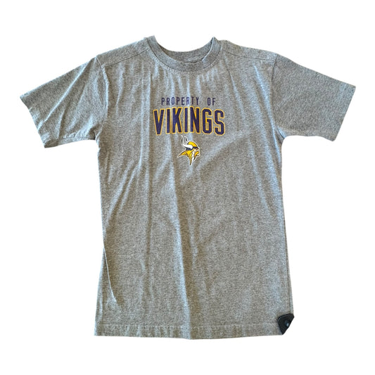 Athletic Top Ss By Reebok In Grey & Purple, Size:L