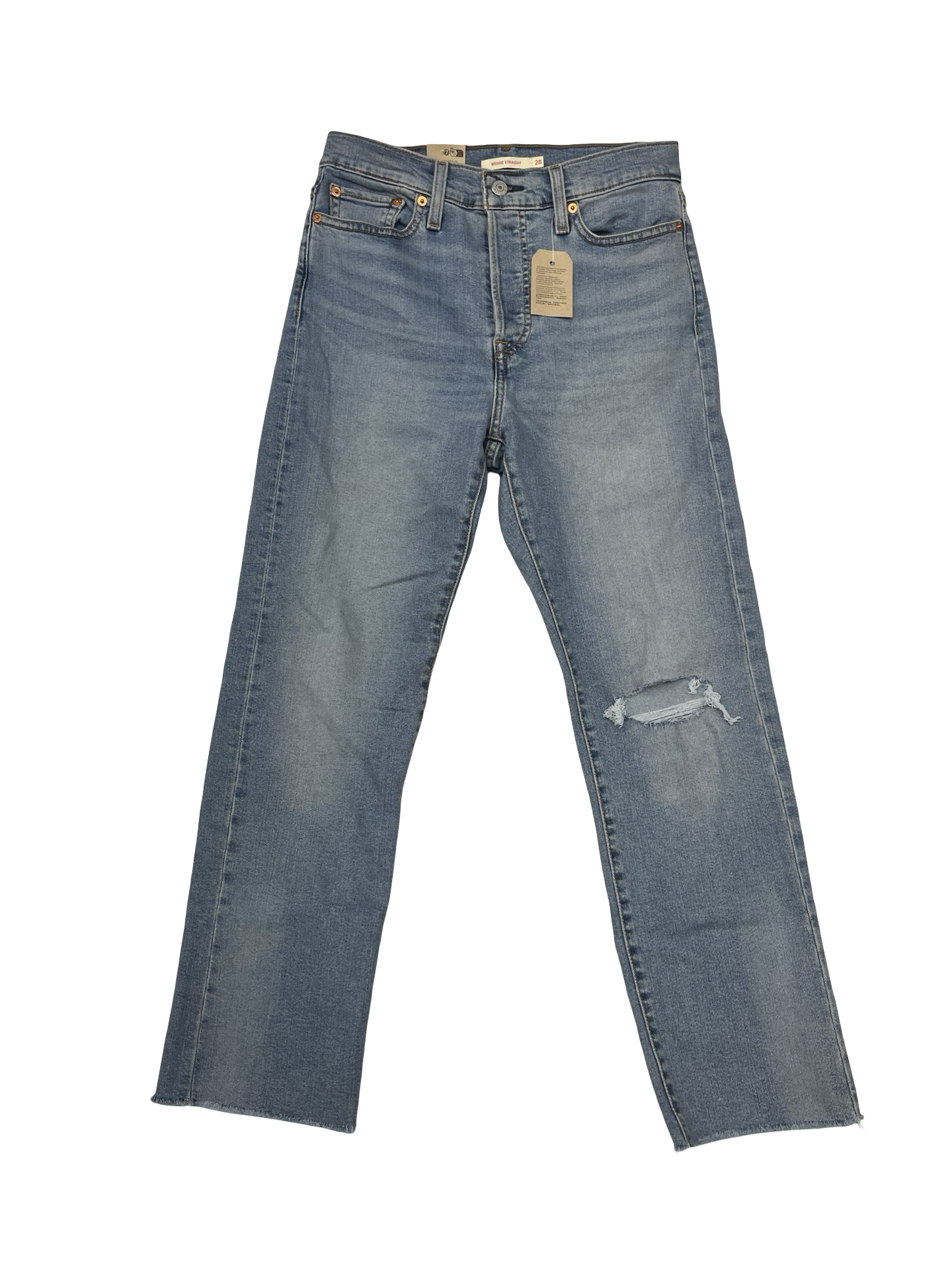 Jeans Straight By Levis In Blue Denim, Size:6
