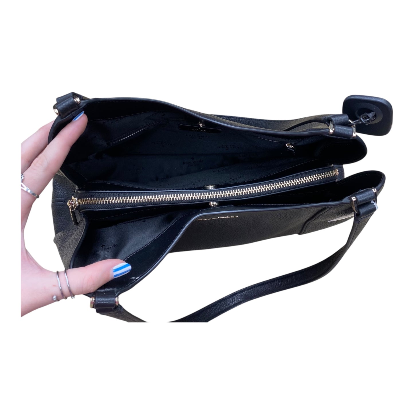 Handbag Designer By Kate Spade In Black, Size:Medium