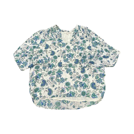 Top Ls By Loft In Cream & Green, Size:L