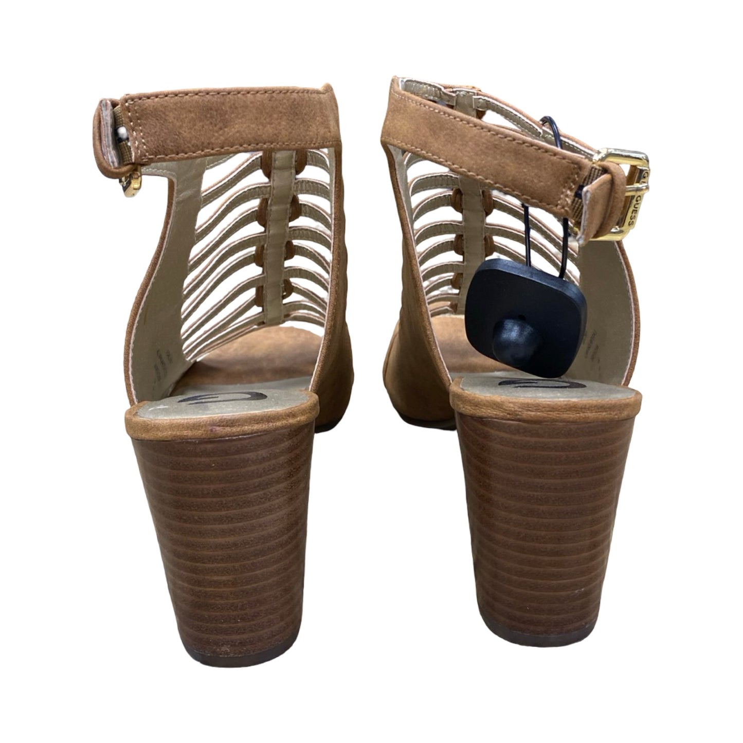 Shoes Heels Block By Guess In Brown, Size:10