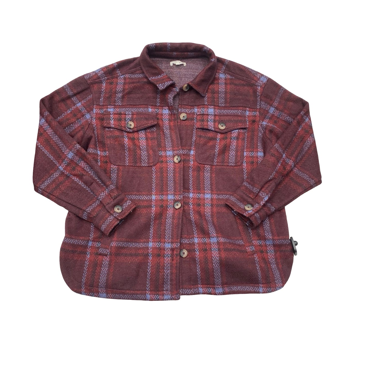 Jacket Shirt By Maurices In Plaid Pattern, Size:1