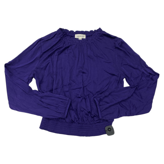 Top Ls By Cloth & Stone In Purple, Size:M