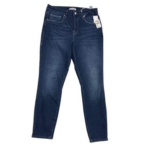 Jeans Cropped By Good American In Blue Denim, Size:14