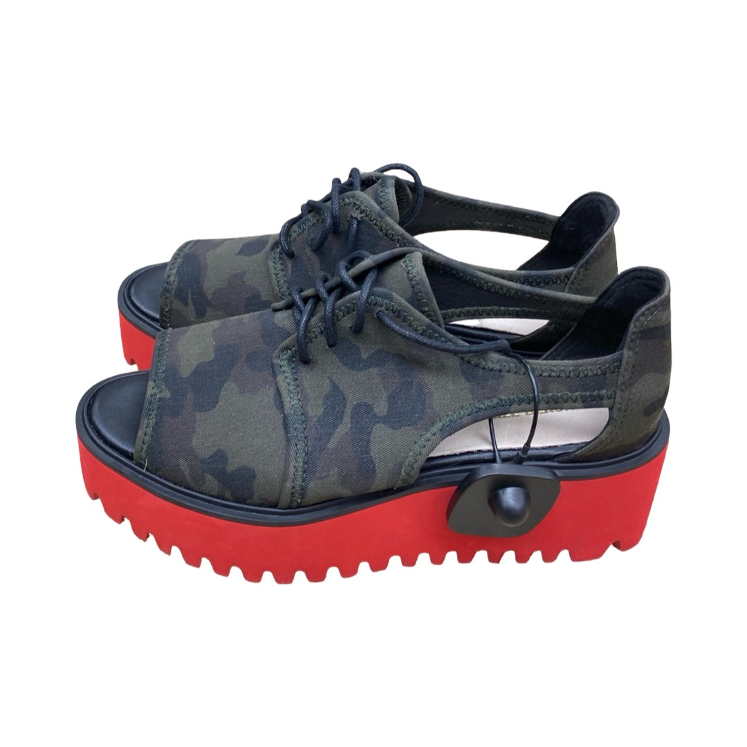 Shoes Heels Platform By Cmc In Camouflage Print, Size:8