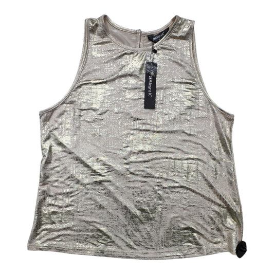 Top Sleeveless By Allegra K In Gold, Size:Xl