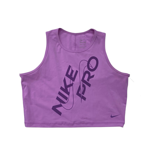 Athletic Tank Top By Nike Apparel In Purple, Size:L