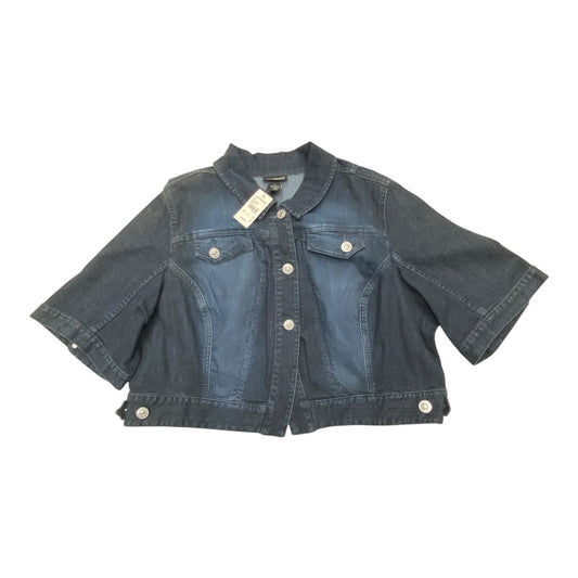 Jacket Shirt By Lane Bryant In Blue Denim, Size:24