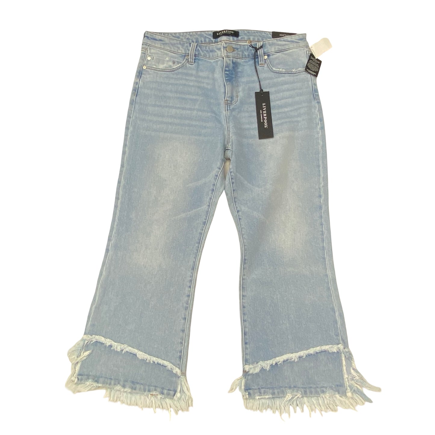 Jeans Boot Cut By Liverpool In Blue Denim, Size:12