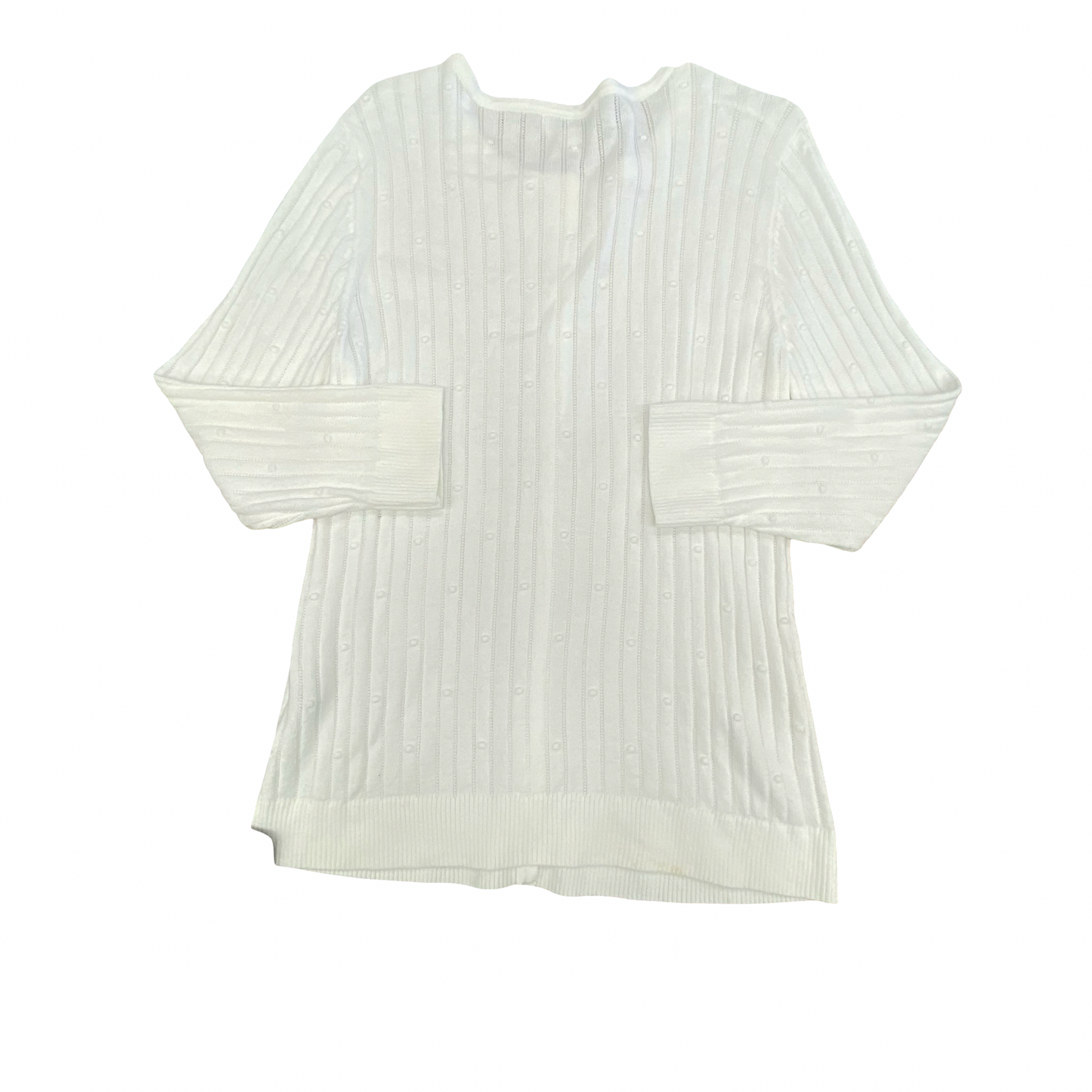 Sweater Cardigan By Christopher And Banks In White, Size:M
