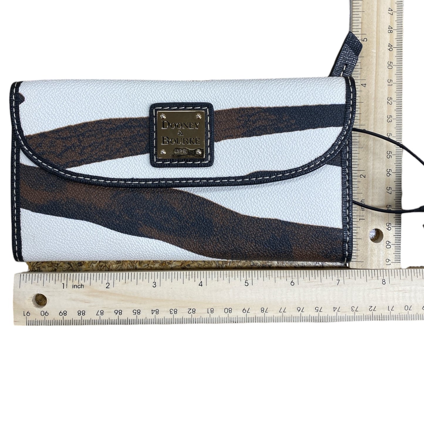 Wallet Designer By Dooney And Bourke In Brown & White, Size:Medium