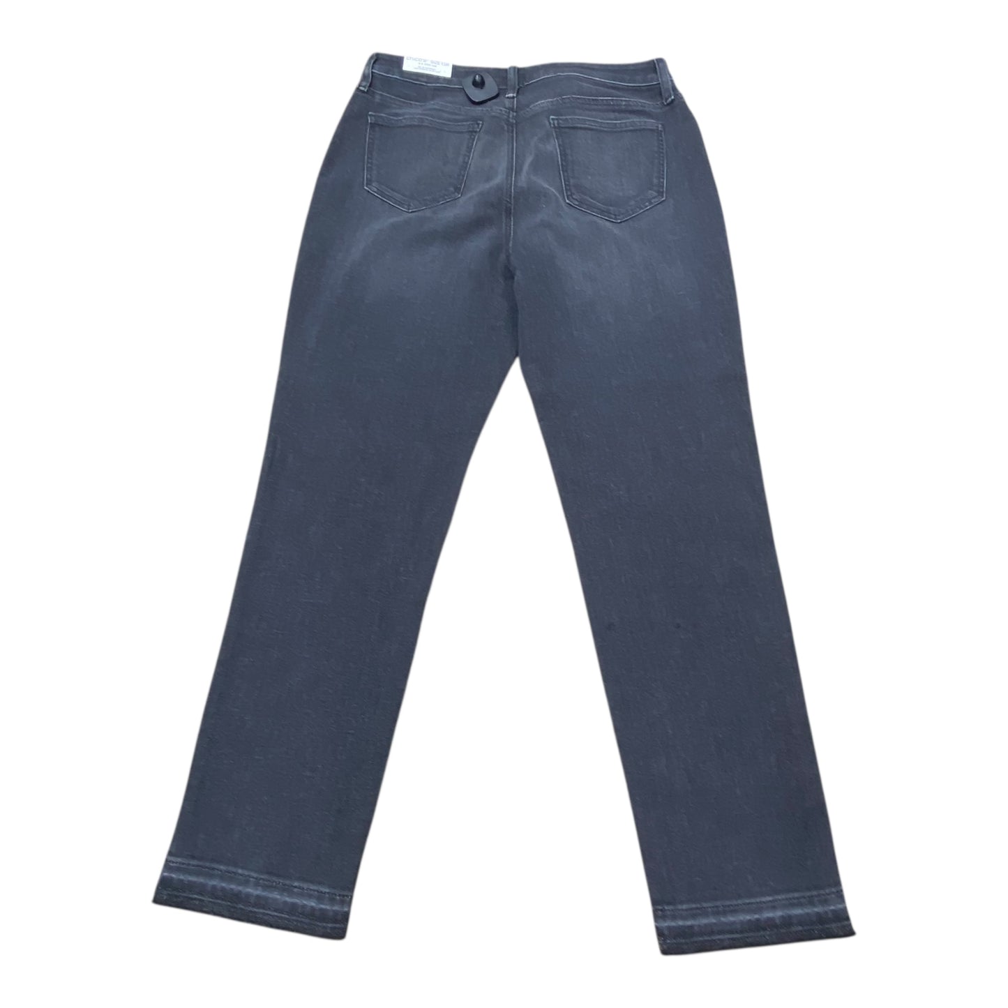 Jeans Skinny By Chicos In Grey Denim, Size:10