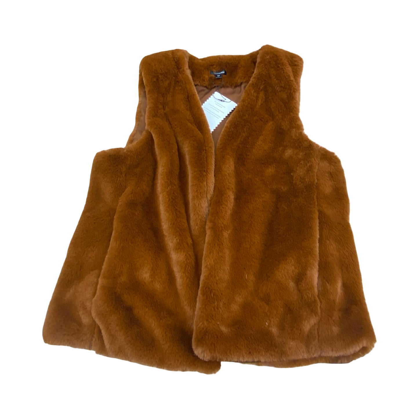 Vest Faux Fur & Sherpa By Stella And Dot In Brown, Size:M