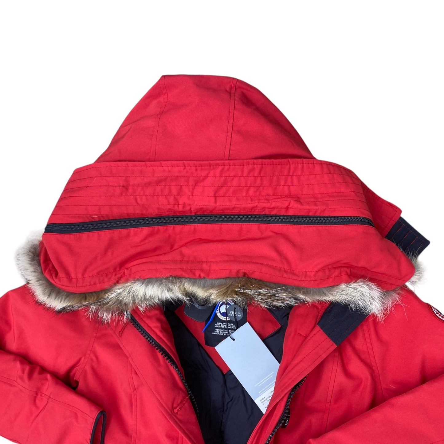 Coat Luxury Designer By Canada Goose In Red, Size:M