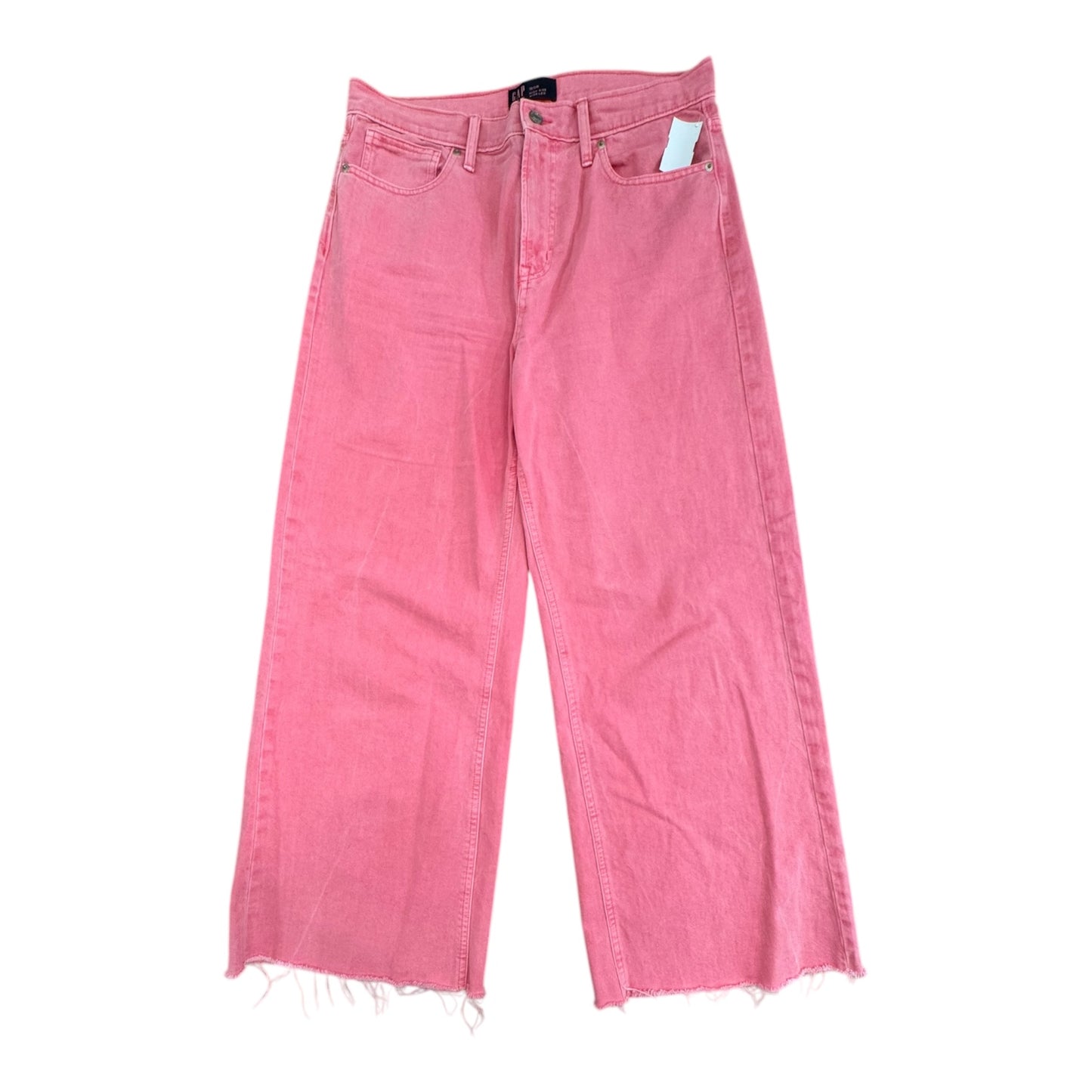 Jeans Wide Leg By Gap In Pink Denim, Size:12