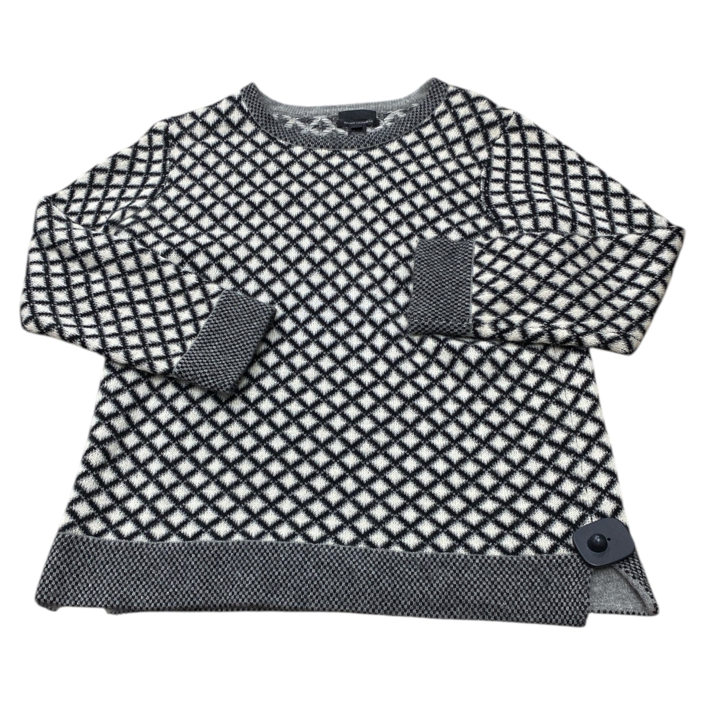 Sweater Cashmere By J. Crew In Black & White, Size:M