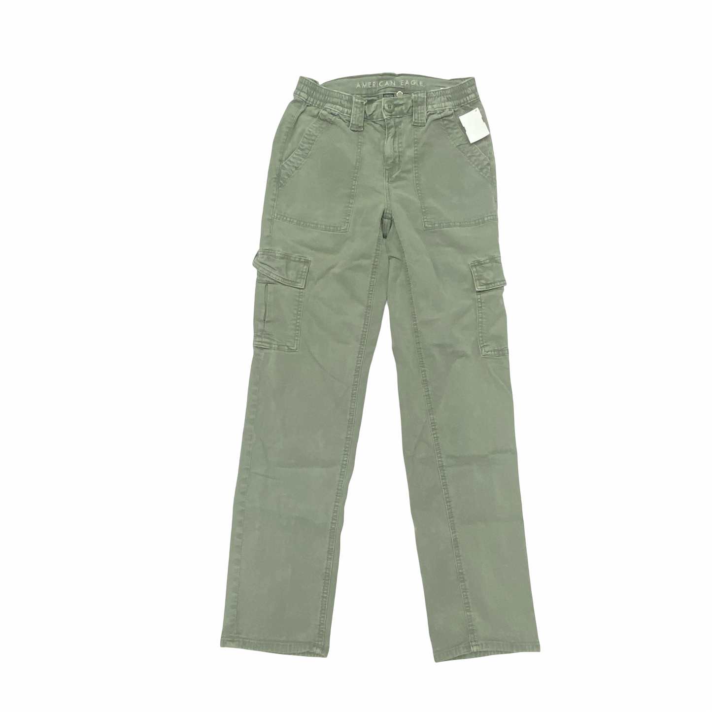Jeans Straight By American Eagle In Green Denim, Size:0