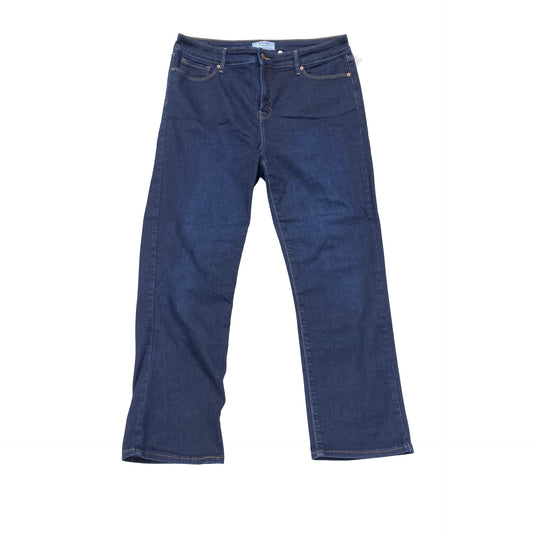 Jeans Straight By Levis In Blue Denim, Size:14