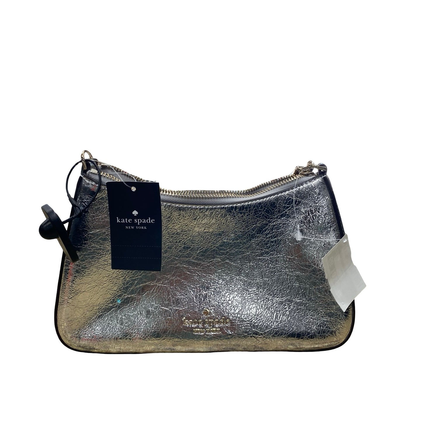 Handbag Designer By Kate Spade In Silver, Size:Medium
