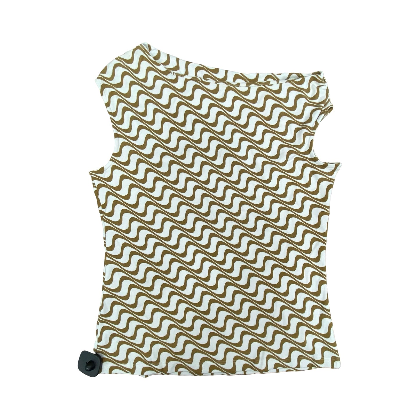 Top Sleeveless By Inc In Brown & White, Size:M