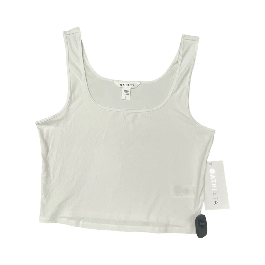 Athletic Tank Top By Athleta In White, Size:L