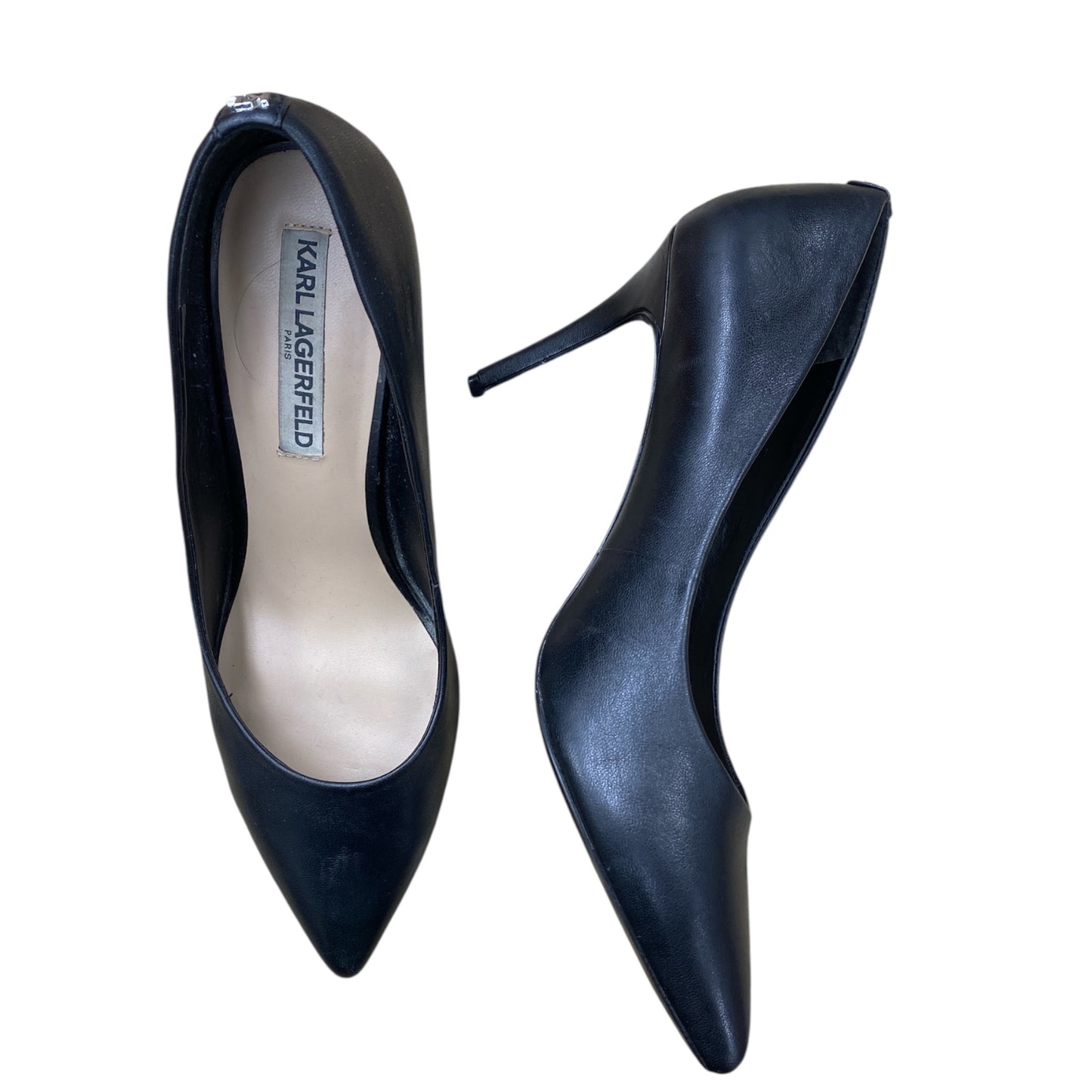 Shoes Designer By Karl Lagerfeld In Black, Size:8.5