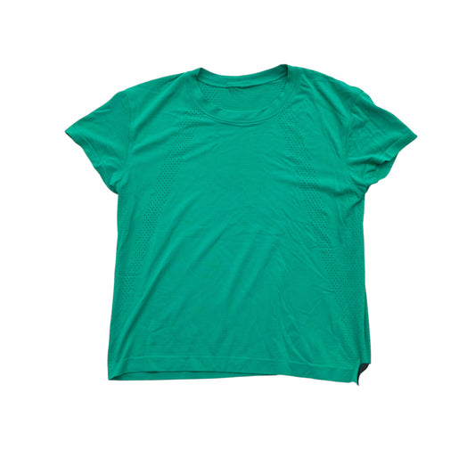 Athletic Top Ss By Lululemon In Green, Size:8