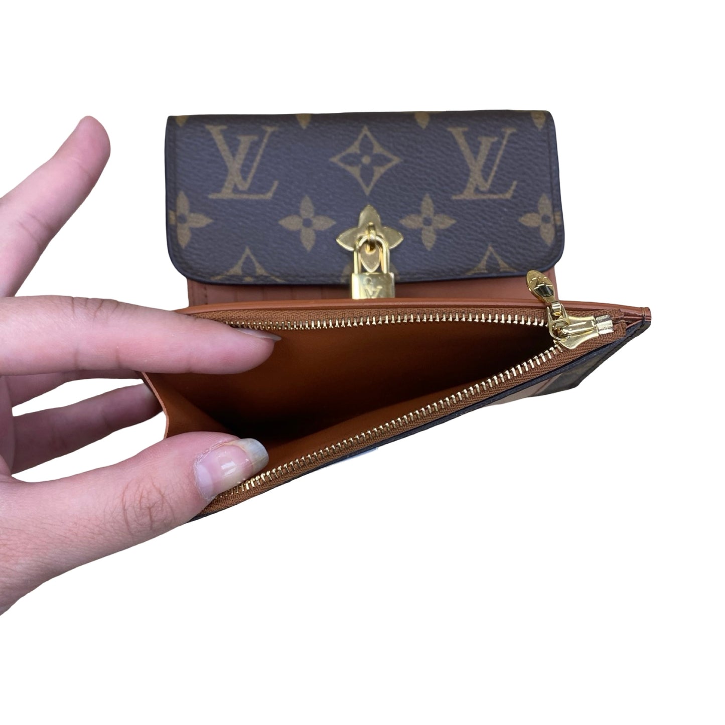 Wallet Luxury Designer By Louis Vuitton In Brown, Size:Small