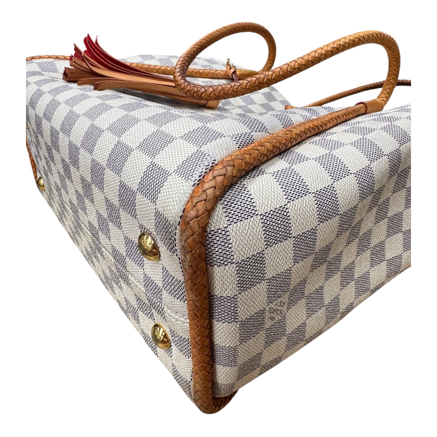 Damier Azur Propriano  Handbag Luxury Designer By Louis Vuitton In Rose Ballerine, Size: Medium (As Is)