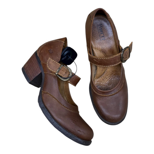 Shoes Heels Block By Born In Brown, Size:8.5