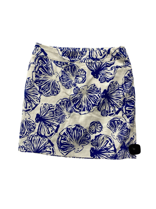 Skirt Midi By Chicos In Blue & White, Size:4