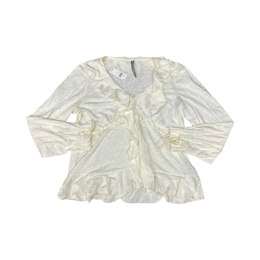Top Ls By Anthropologie In Cream, Size:L