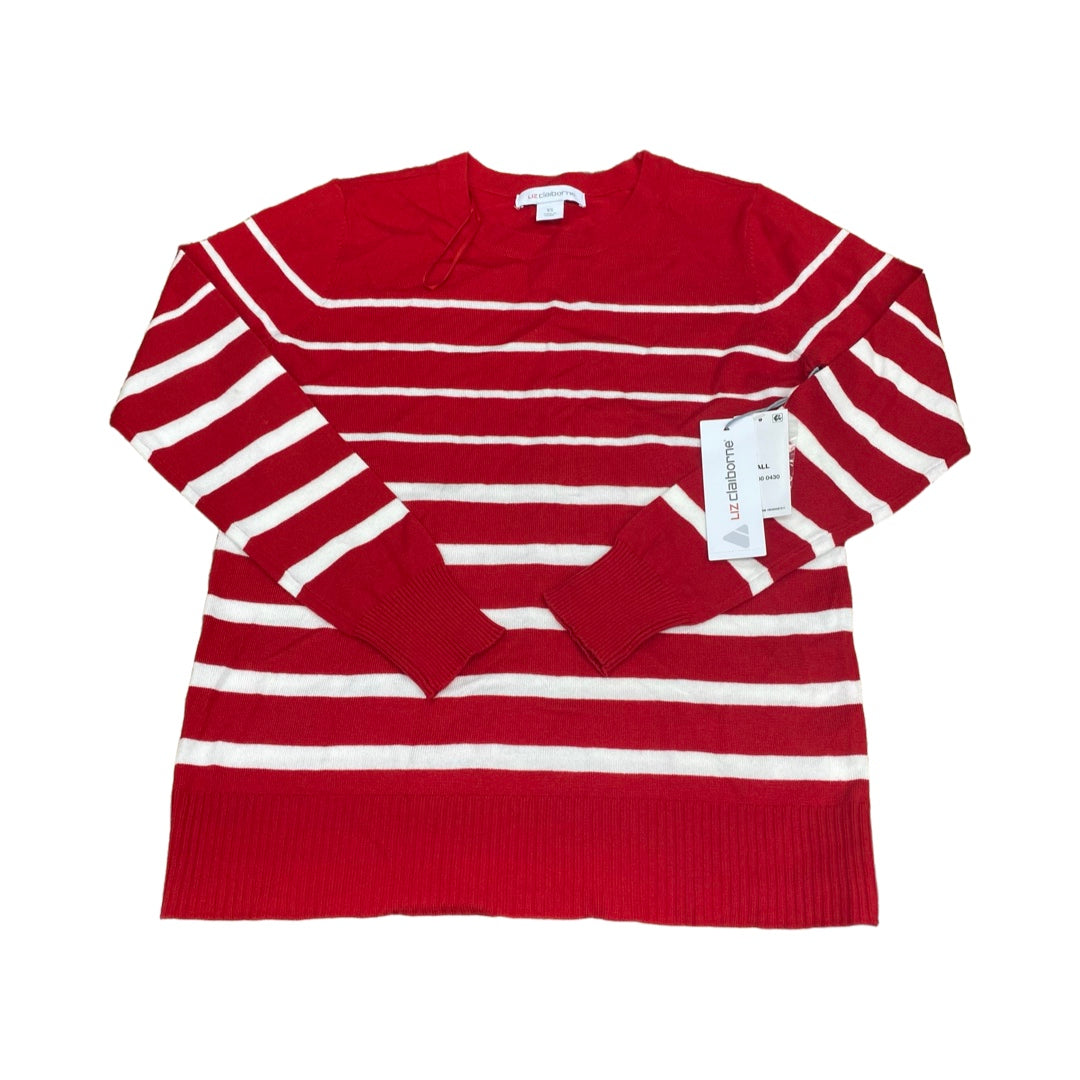 Sweater By Liz Claiborne In Striped Pattern, Size:Xs