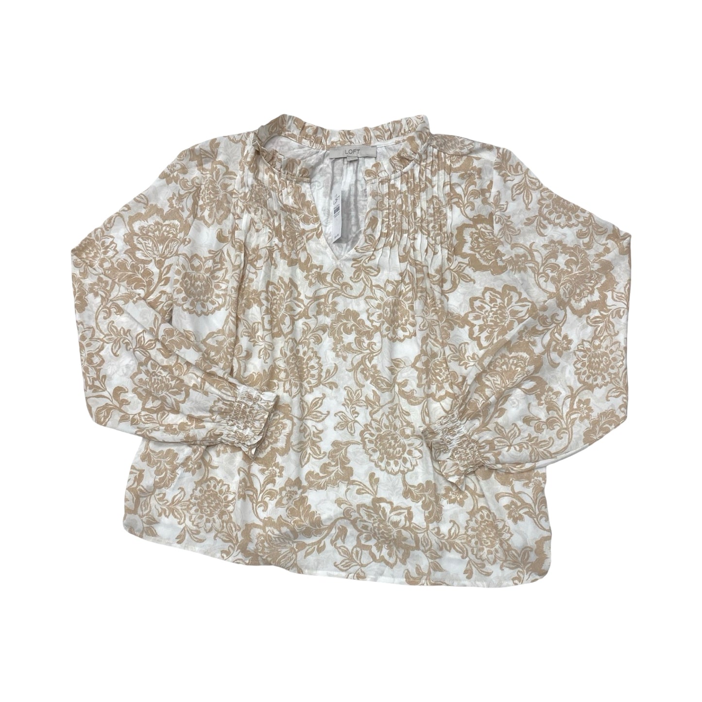 Top Ls By Loft In Floral Print, Size:L