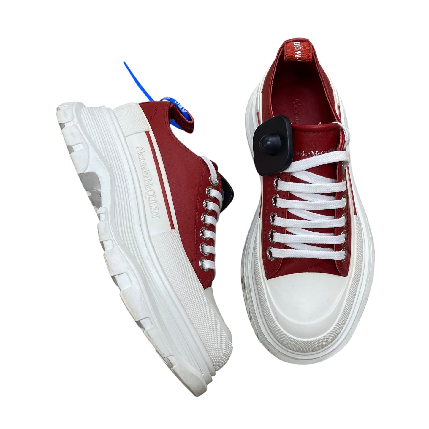 Shoes Luxury Designer By Alexander Mcqueen In Red & White, Size:5.5