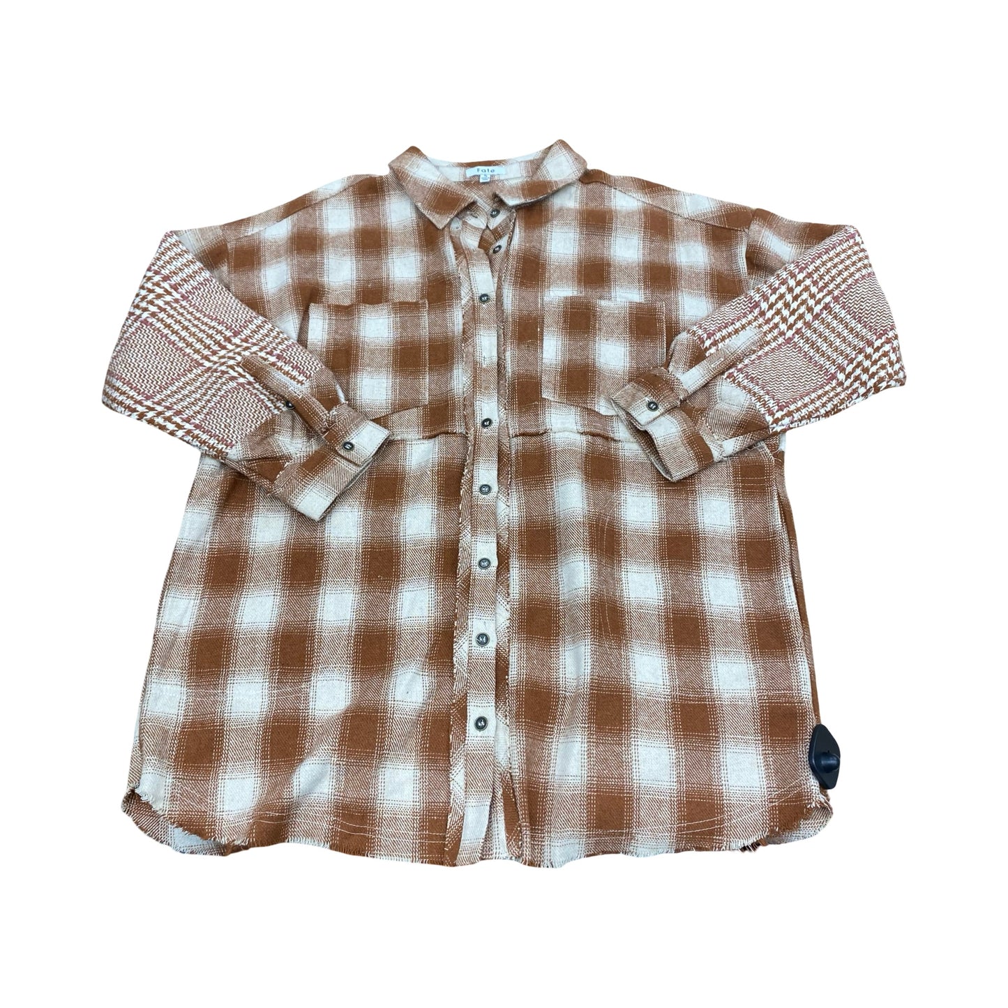 Jacket Shirt By Fate In Plaid Pattern, Size:S