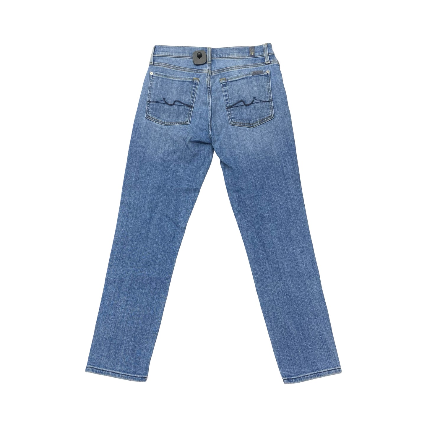 Jeans Boot Cut By 7 For All Mankind In Blue Denim, Size:4