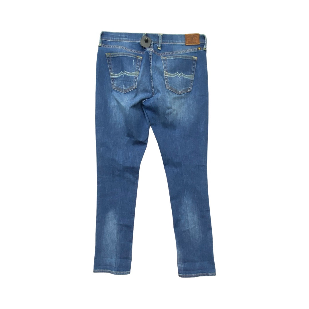 Jeans Straight By Lucky Brand In Blue Denim, Size:10