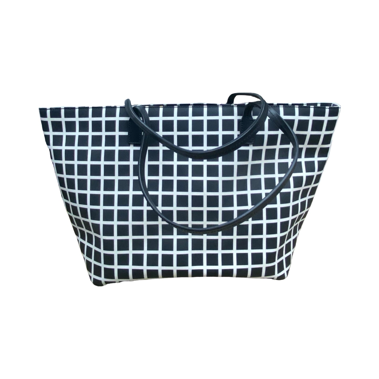 Handbag Designer By Kate Spade In Black & White, Size:Large