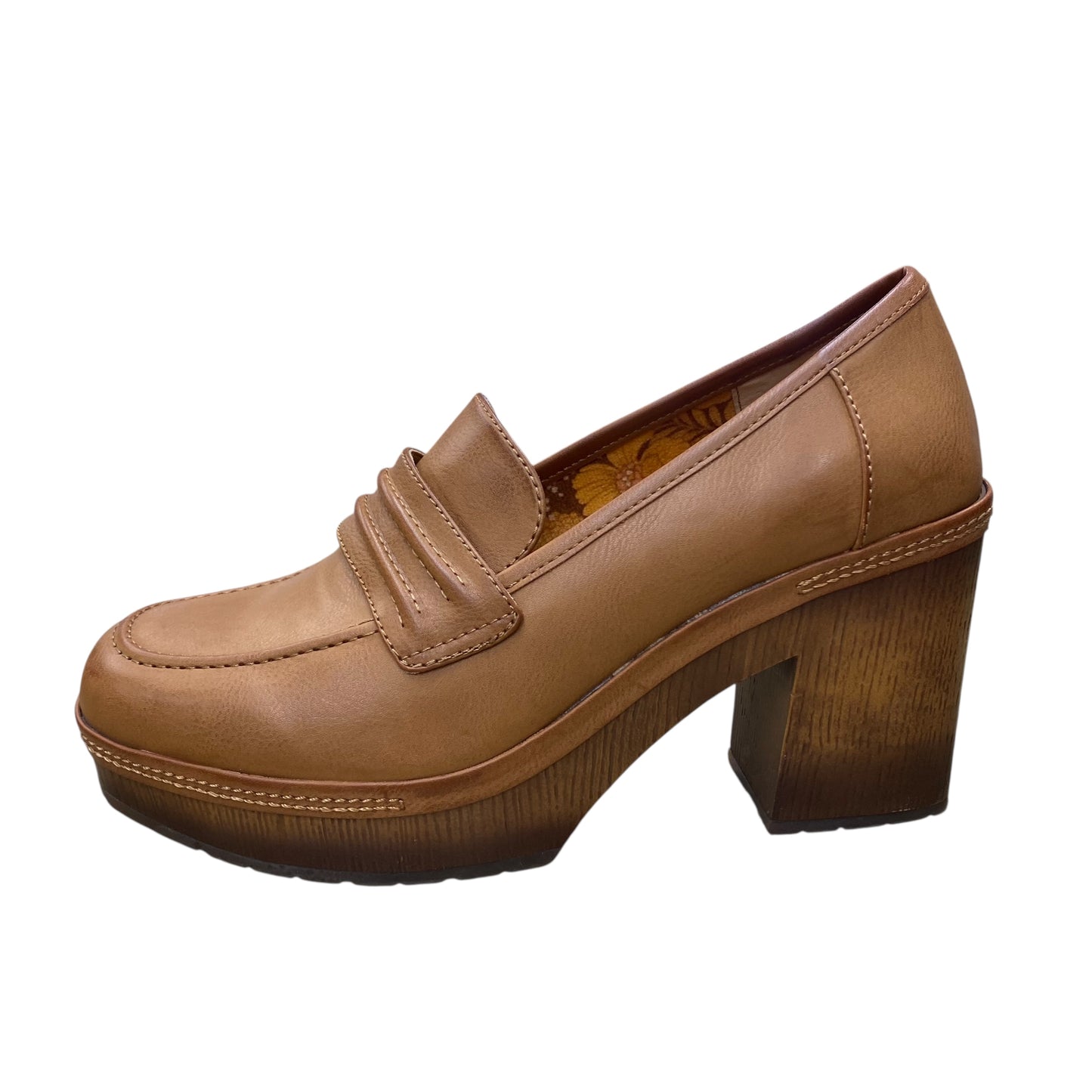Shoes Heels Block By Korks In Brown, Size:10