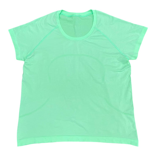 Athletic Top Ss By Lululemon In Green, Size:14