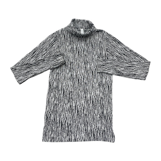 Athletic Top Ls Collar By Athleta In Black & White, Size:S